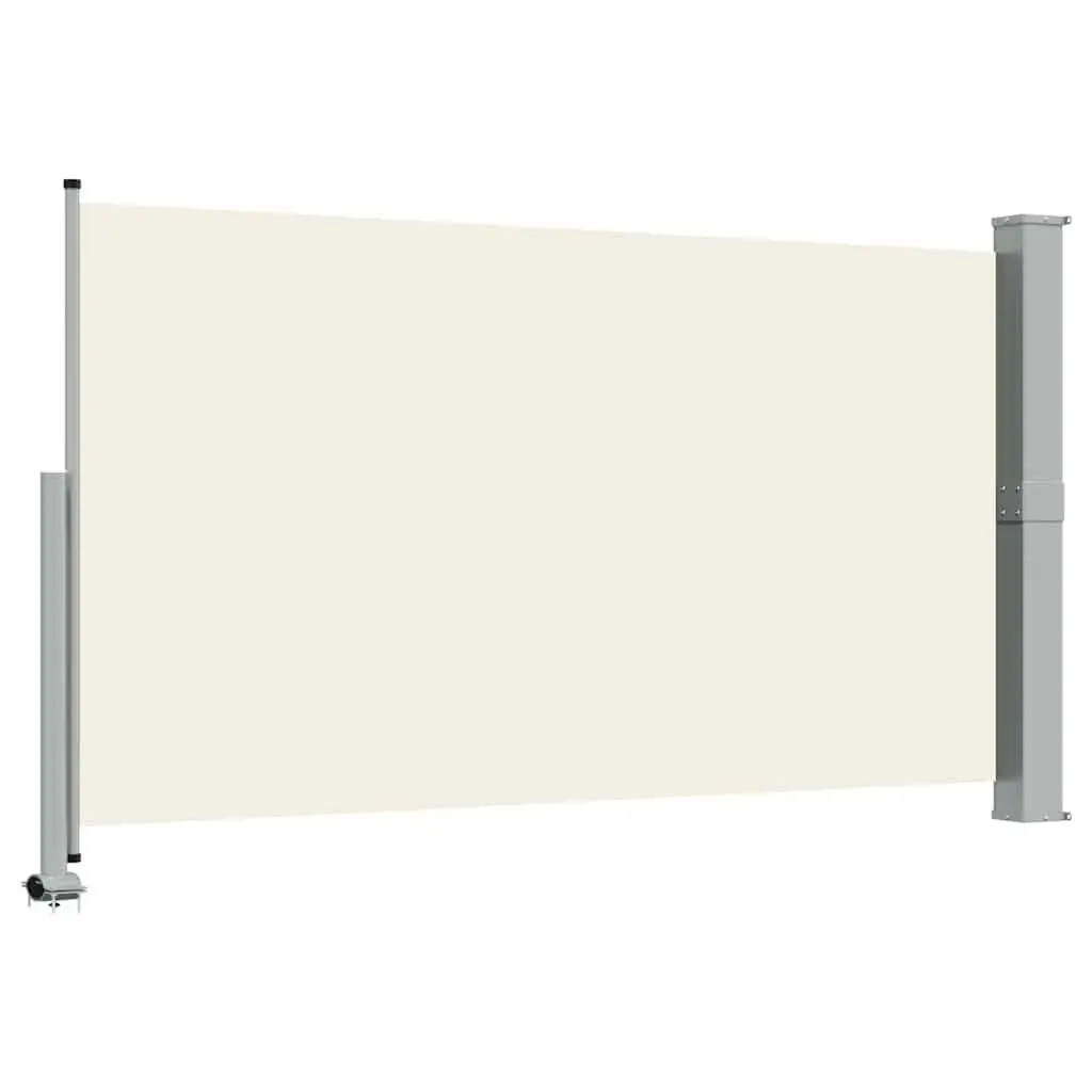 Cream Retractable Side Awning 140 x 300 cm