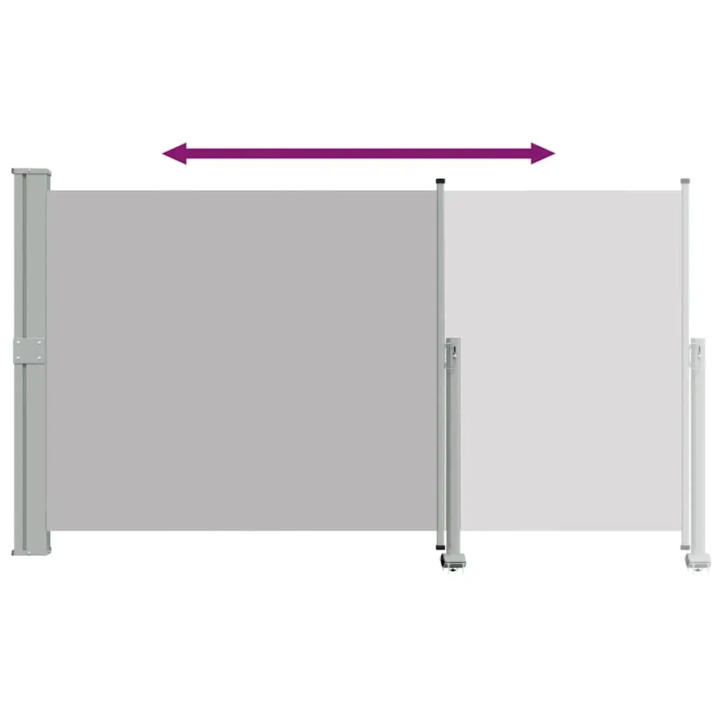 Retractable Side Awning 140 x 300 cm in Grey