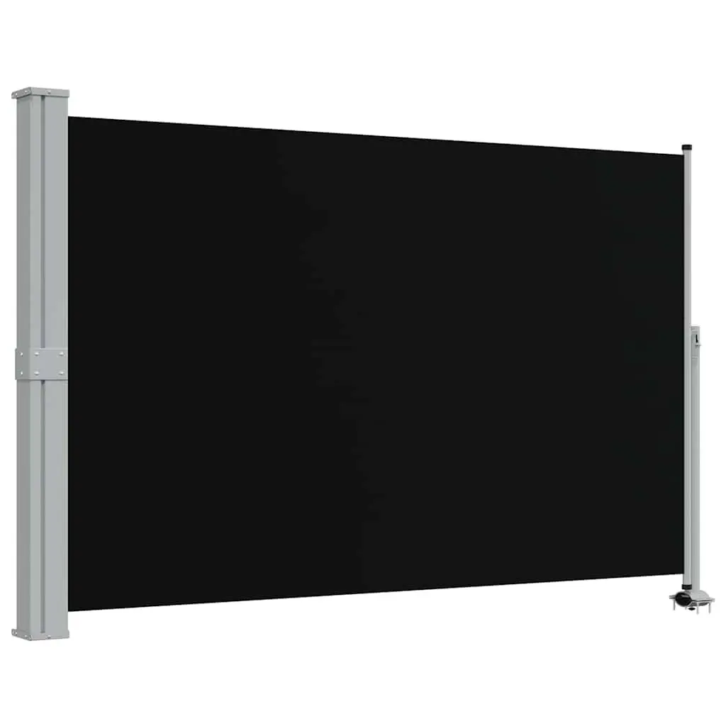 Retractable Side Awning Polyester 160 x 300 cm Black
