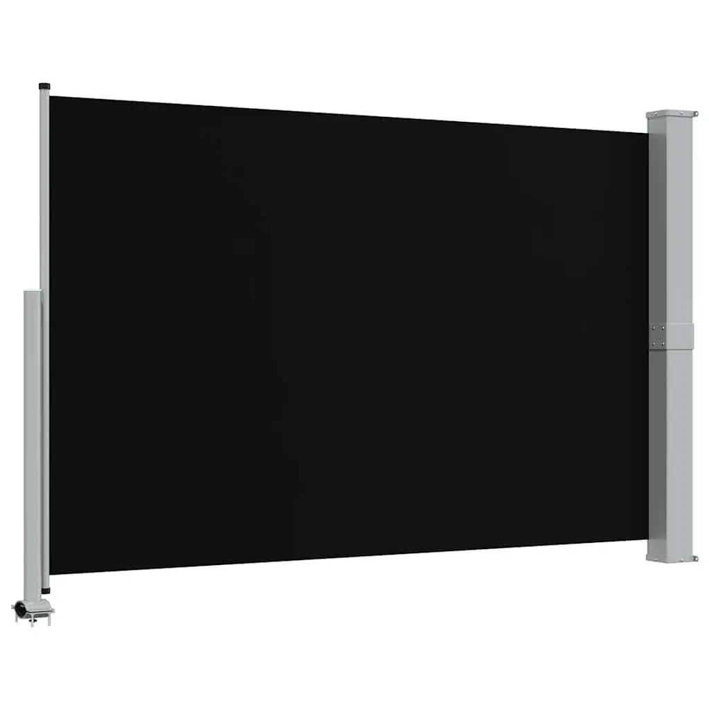 Retractable Side Awning Polyester 160 x 300 cm Black