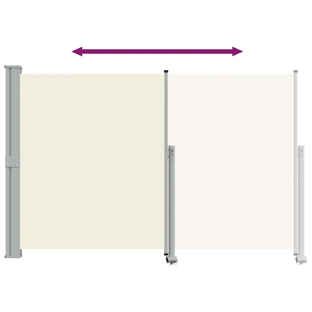 Retractable Side Awning Polyester 160 x 300 cm Cream