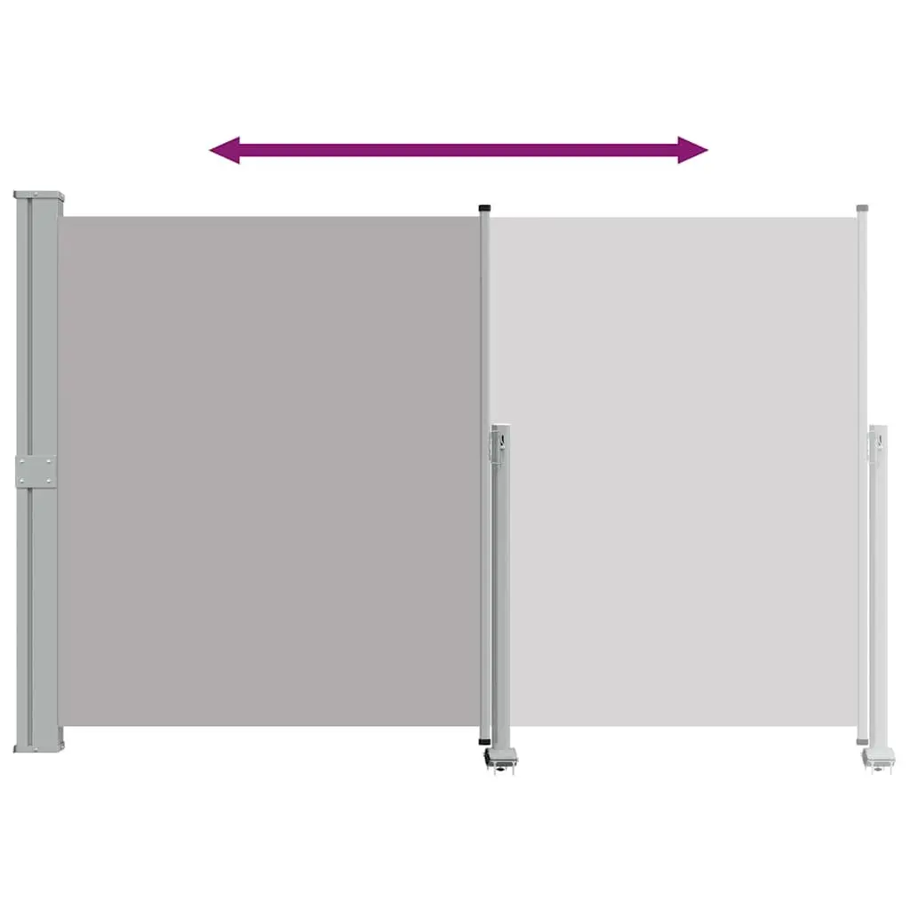Grey Retractable Side Awning 160 x 300 cm