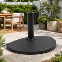 Weather-Resistant Half Round Outdoor Parasol Base