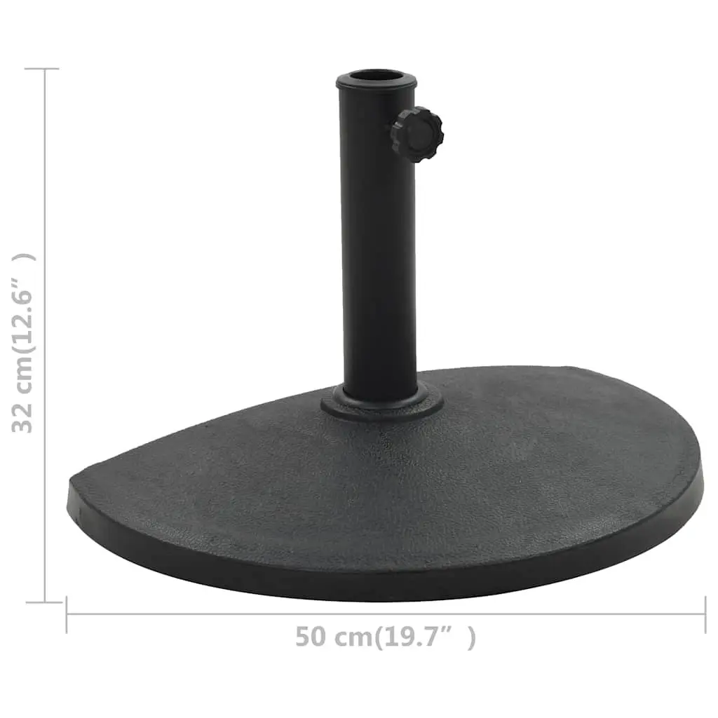 Weather-Resistant Half Round Outdoor Parasol Base