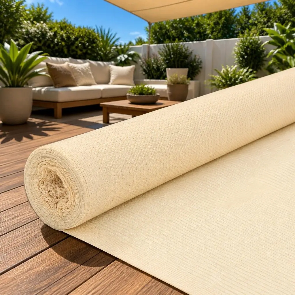 Beige Privacy Net for Gardens and Patios