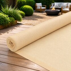 Beige HDPE Privacy Net for Outdoor Spaces 2x10m