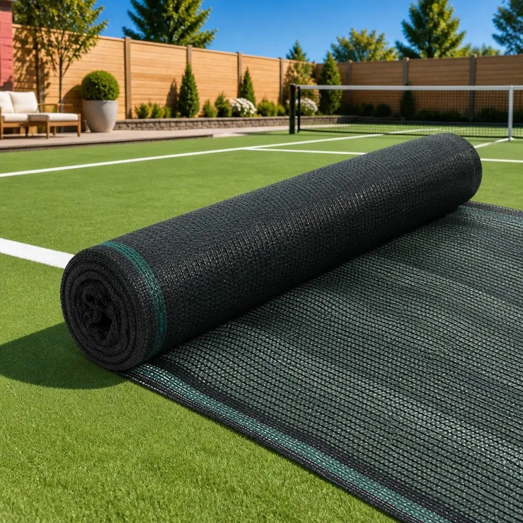HDPE Tennis Court Screen 2x25m Windbreak Green