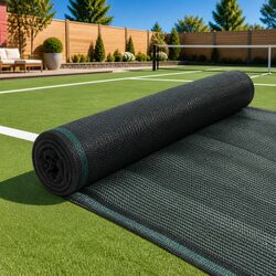 Premium HDPE Tennis Court Screen 2x25m Windbreak Green