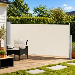 Durable Retractable Side Awning 140 x 300 cm for Outdoors