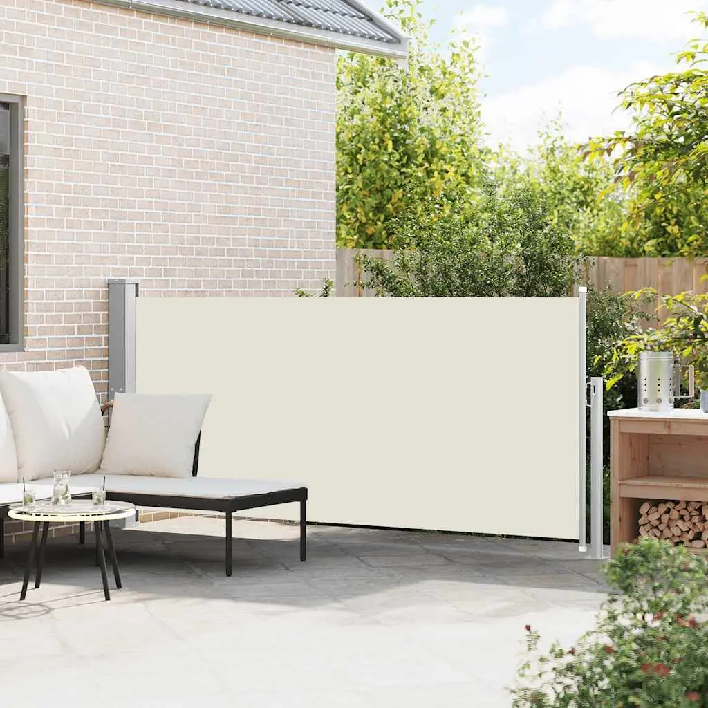 Retractable Side Awning Polyester 140 x 300 cm Cream
