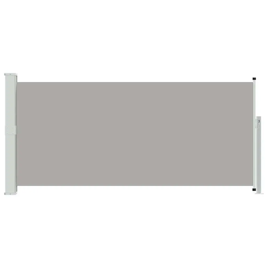Retractable Side Awning UV-proof Polyester 140 x 300 cm Grey