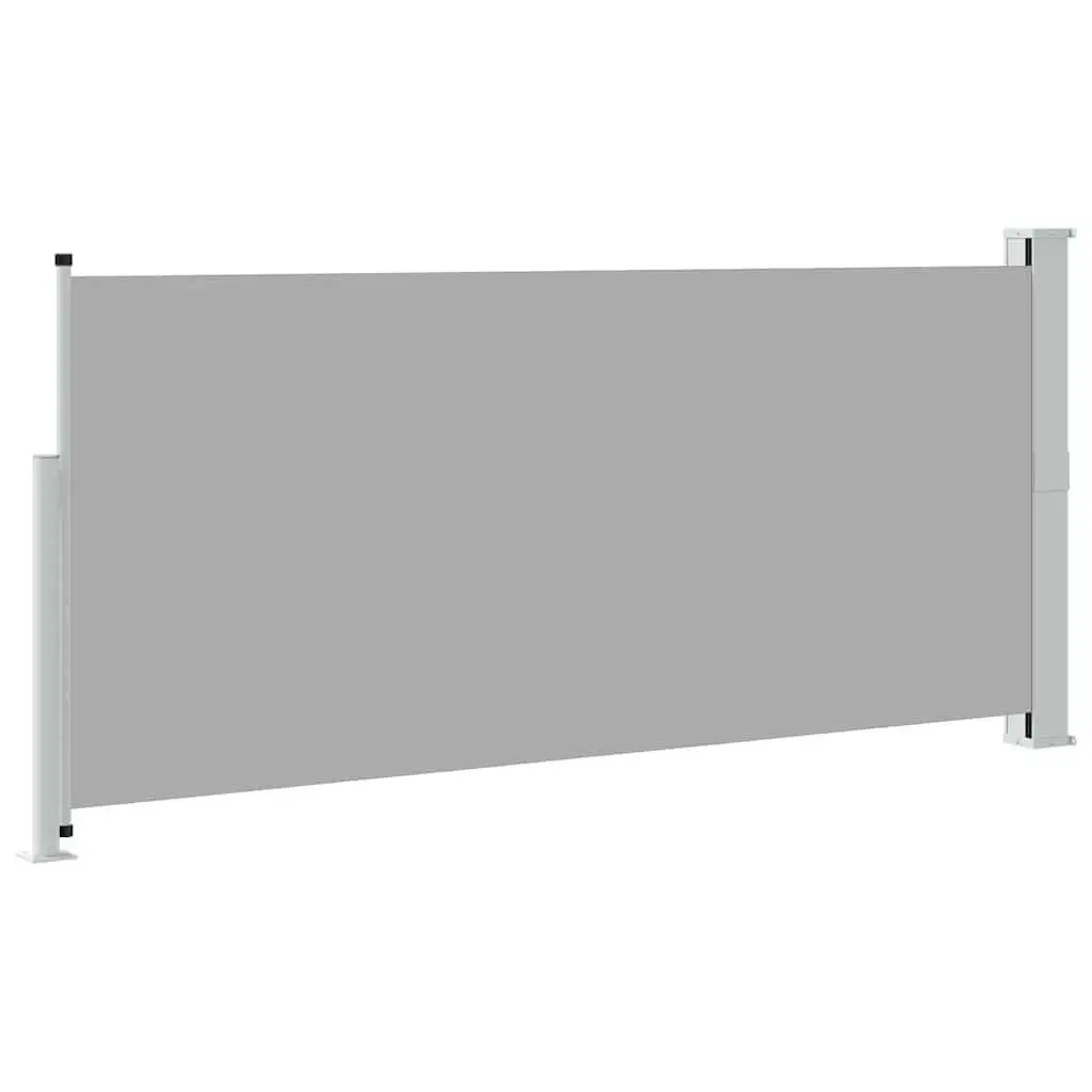 Retractable Side Awning UV-proof Polyester 140 x 300 cm Grey