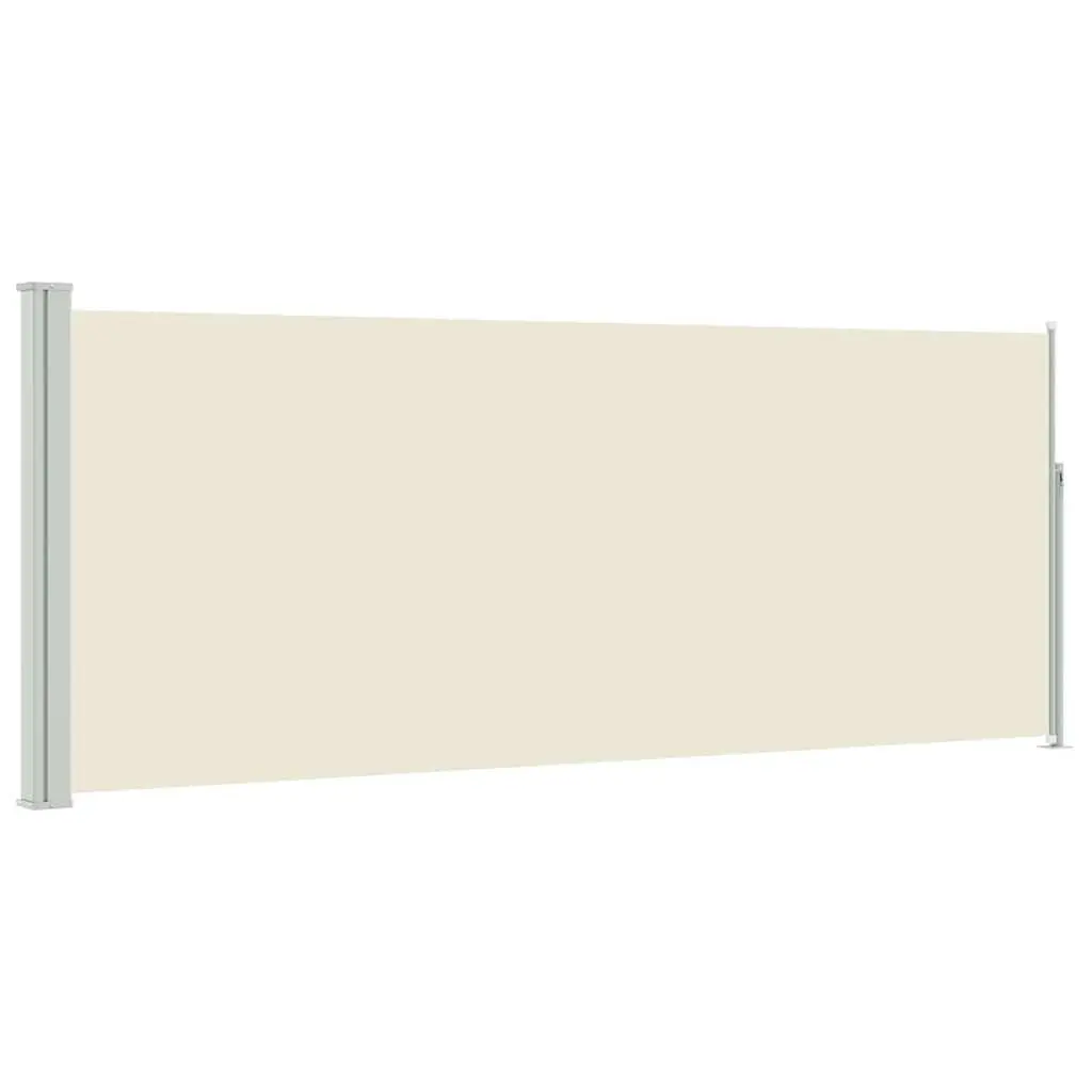 Retractable Side Awning Polyester 117x314cm Cream