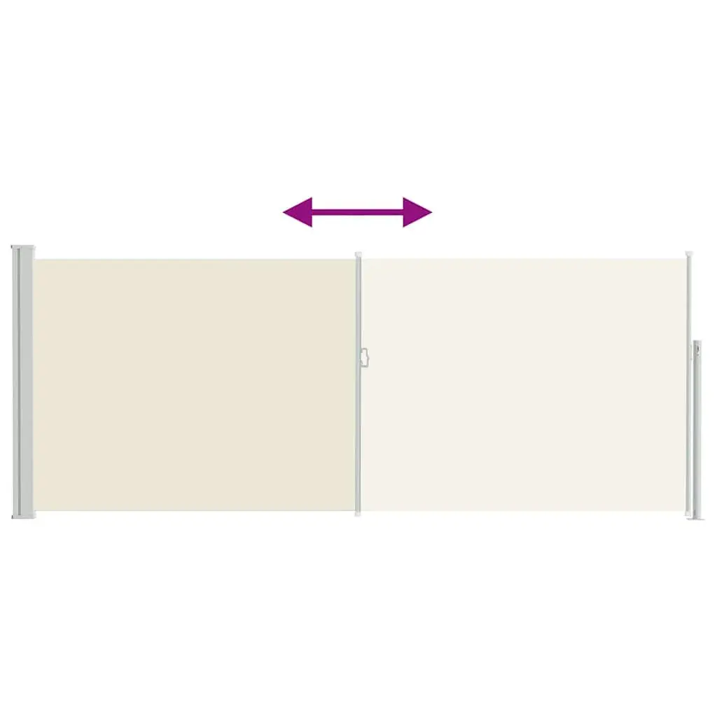 Retractable Side Awning Polyester 117x314cm Cream