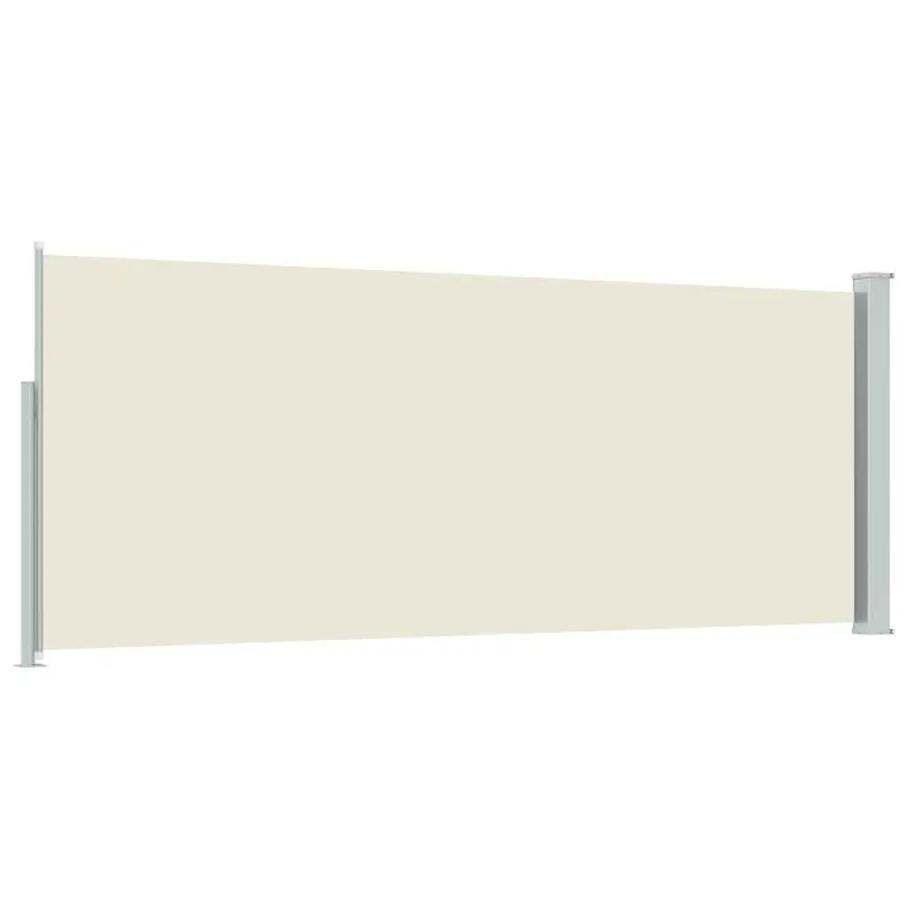 Retractable Side Awning Polyester 117x314cm Cream