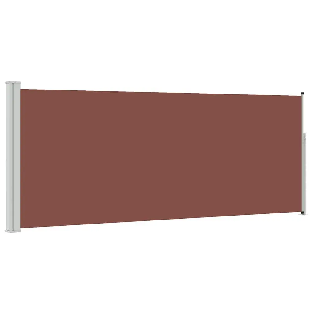120 x 300 cm Retractable Side Awning in Brown