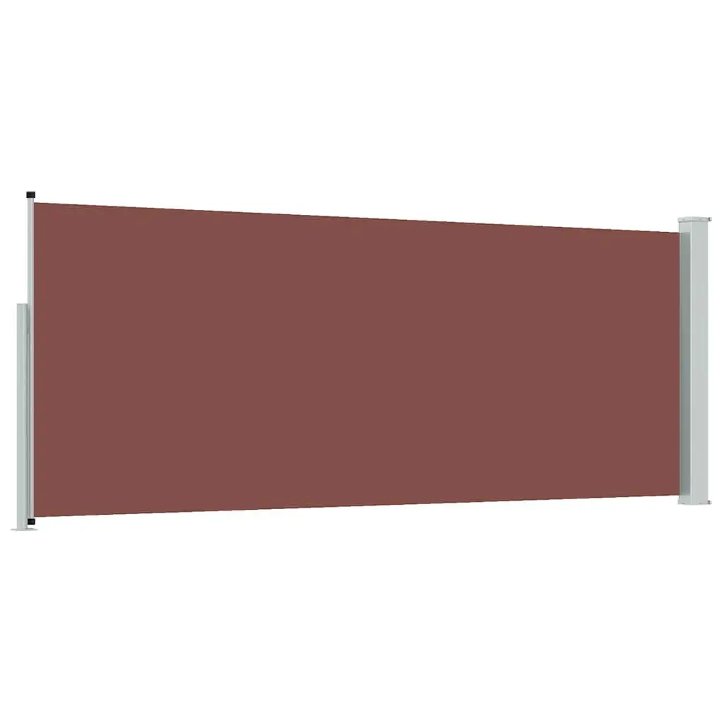 120 x 300 cm Retractable Side Awning in Brown