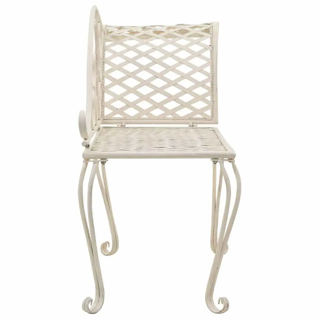 Outdoor Chaise Lounge 128cm Metal Frame White Patio Furniture