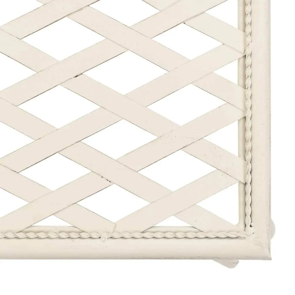 Outdoor Chaise Lounge 128cm Metal Frame White Patio Furniture