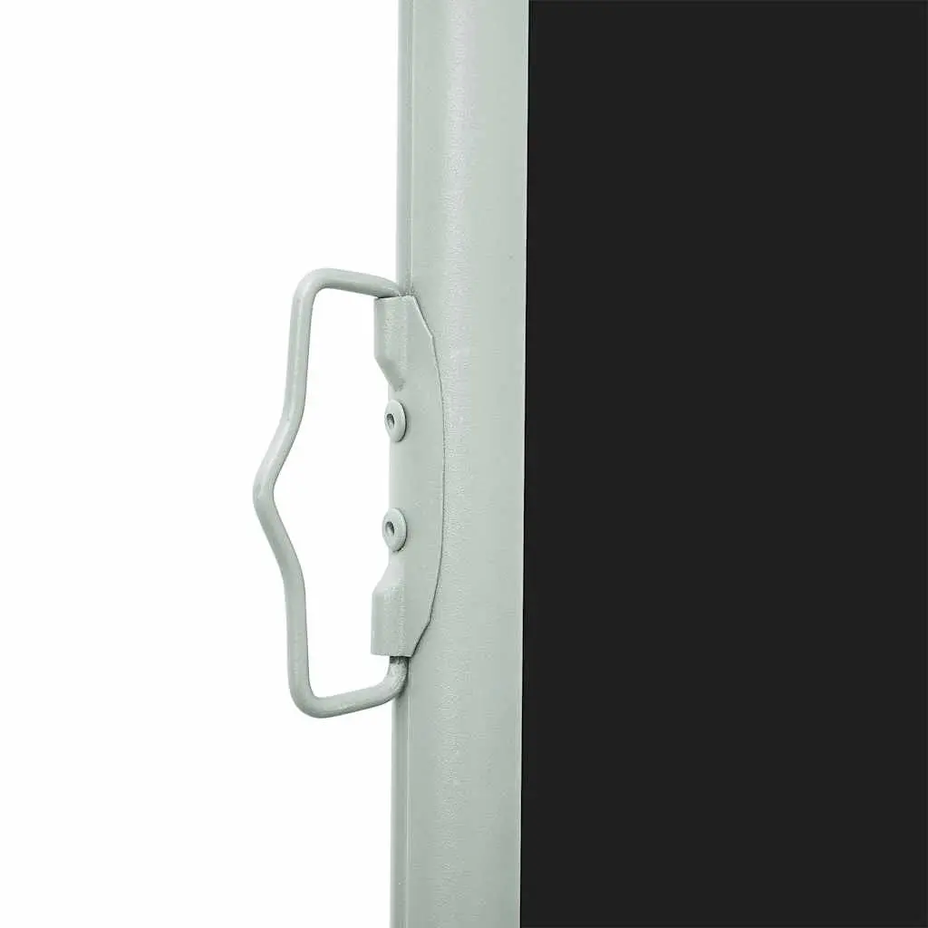 Retractable Side Awning Polyester 160 cm Black 500 cm