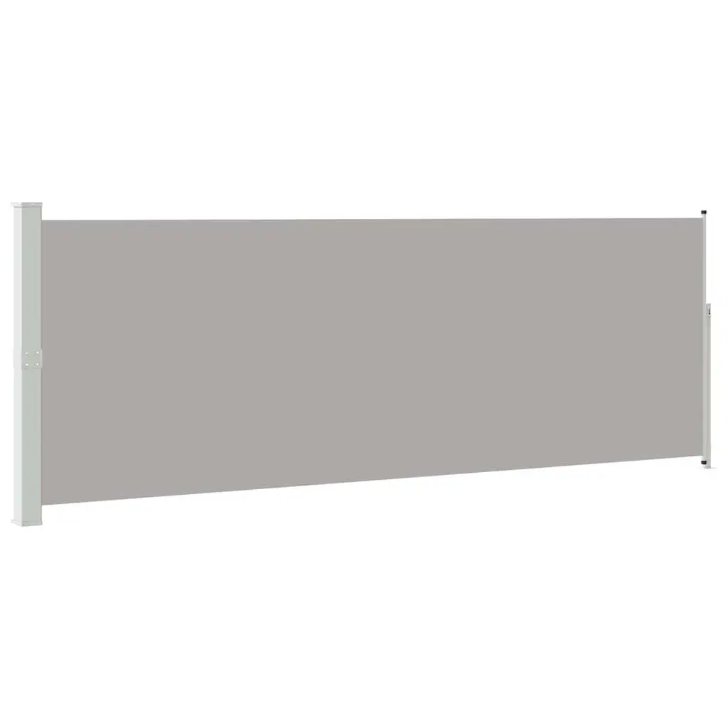 Grey Retractable Side Awning 160x500cm