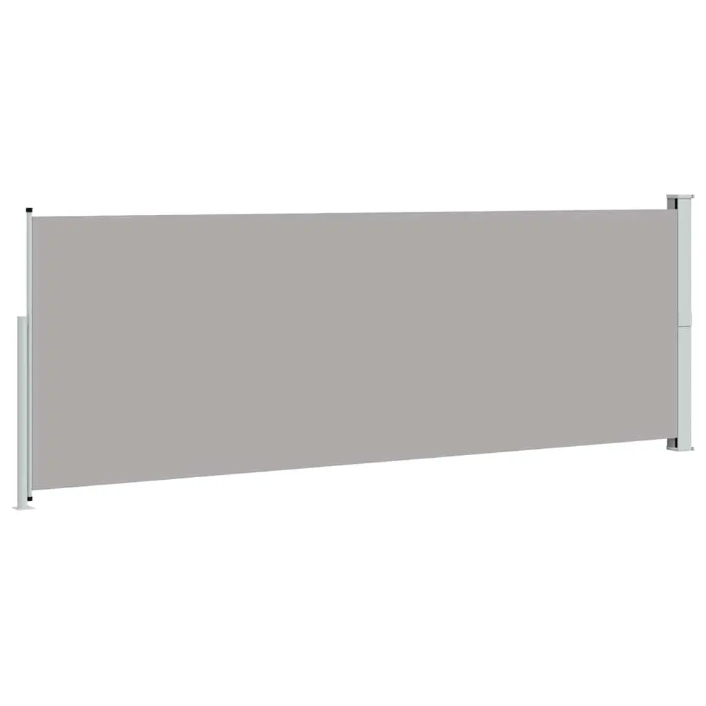 Grey Retractable Side Awning 160x500cm