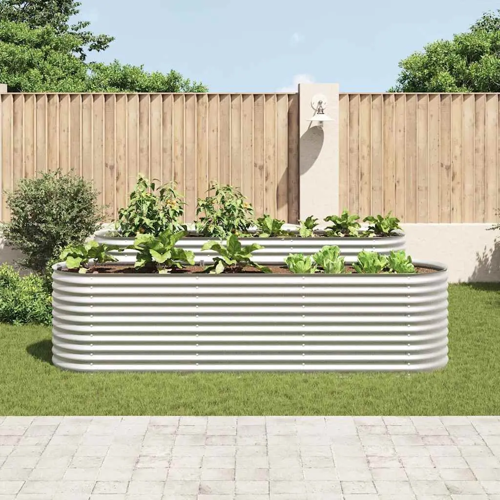 Galvanised Steel Raised Garden Bed 320x80x81cm