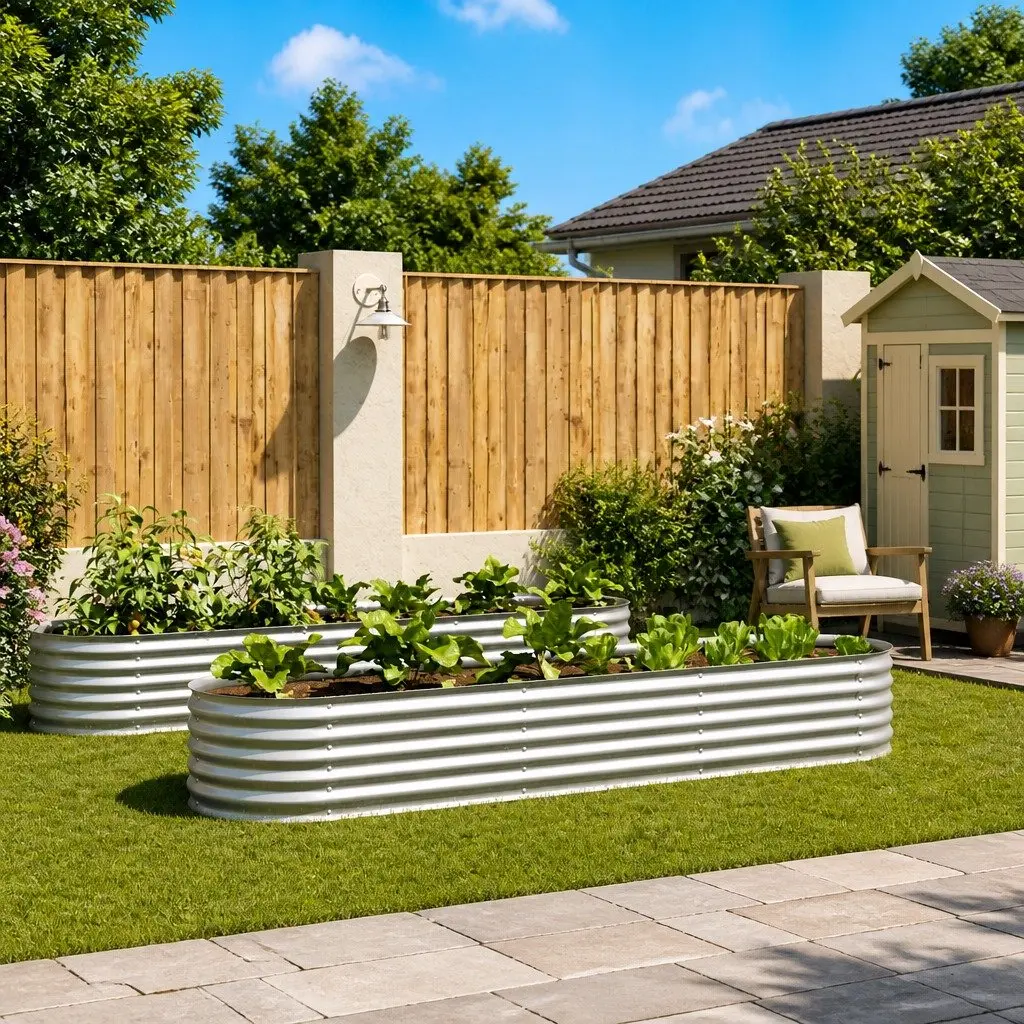 Raised Garden Bed 320x80x44cm for Outdoor Use