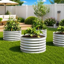 Premium Galvanised Steel Raised Garden Bed 80x80x44 cm
