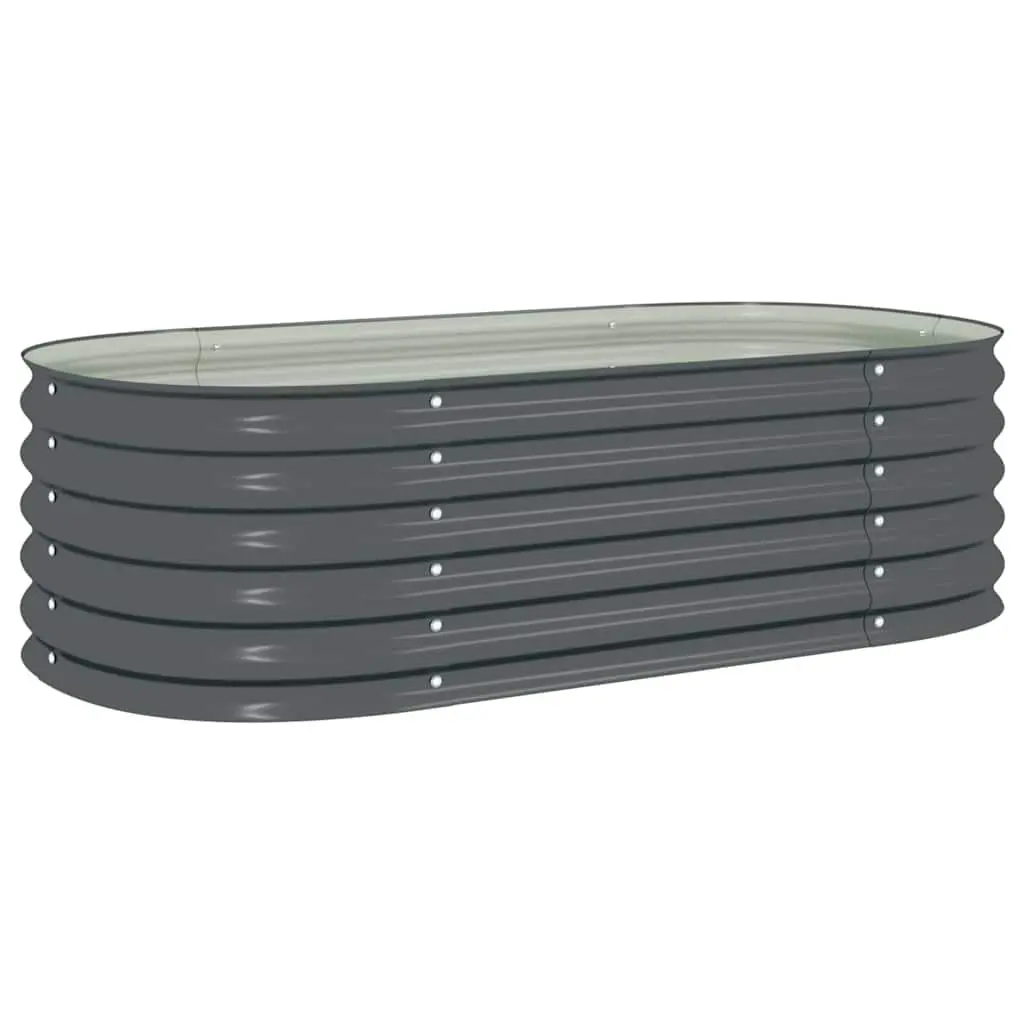 Galvanised Steel Garden Raised Bed 160x80x44 cm