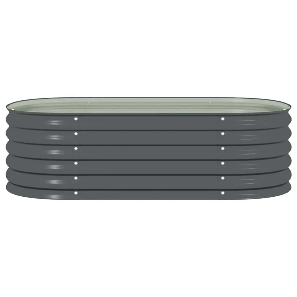 Galvanised Steel Garden Raised Bed 160x80x44 cm