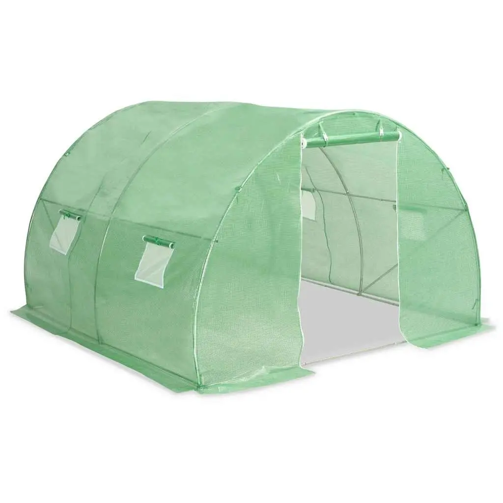Greenhouse Galvanised Steel Frame 300x300x200cm Green 140g/m² PE Mesh