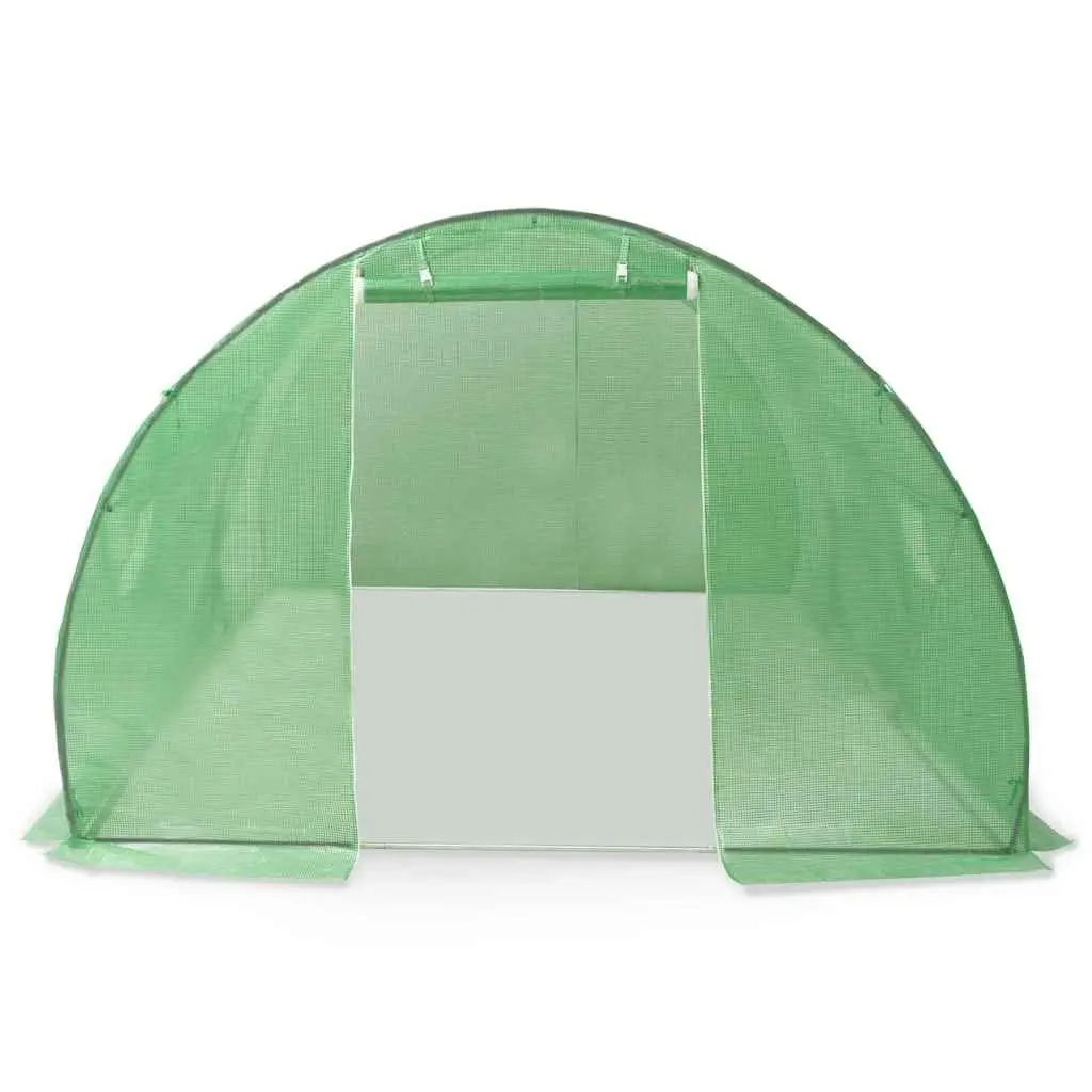 Greenhouse PE Mesh Fabric 450x300x200 cm Green Galvanised Steel Frame