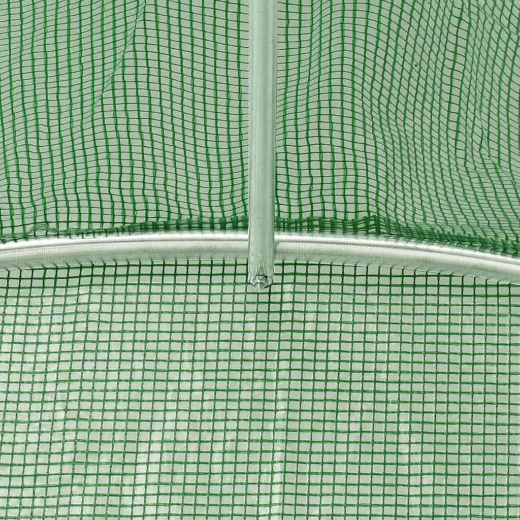 Greenhouse PE Mesh Fabric 450x300x200 cm Green Galvanised Steel Frame