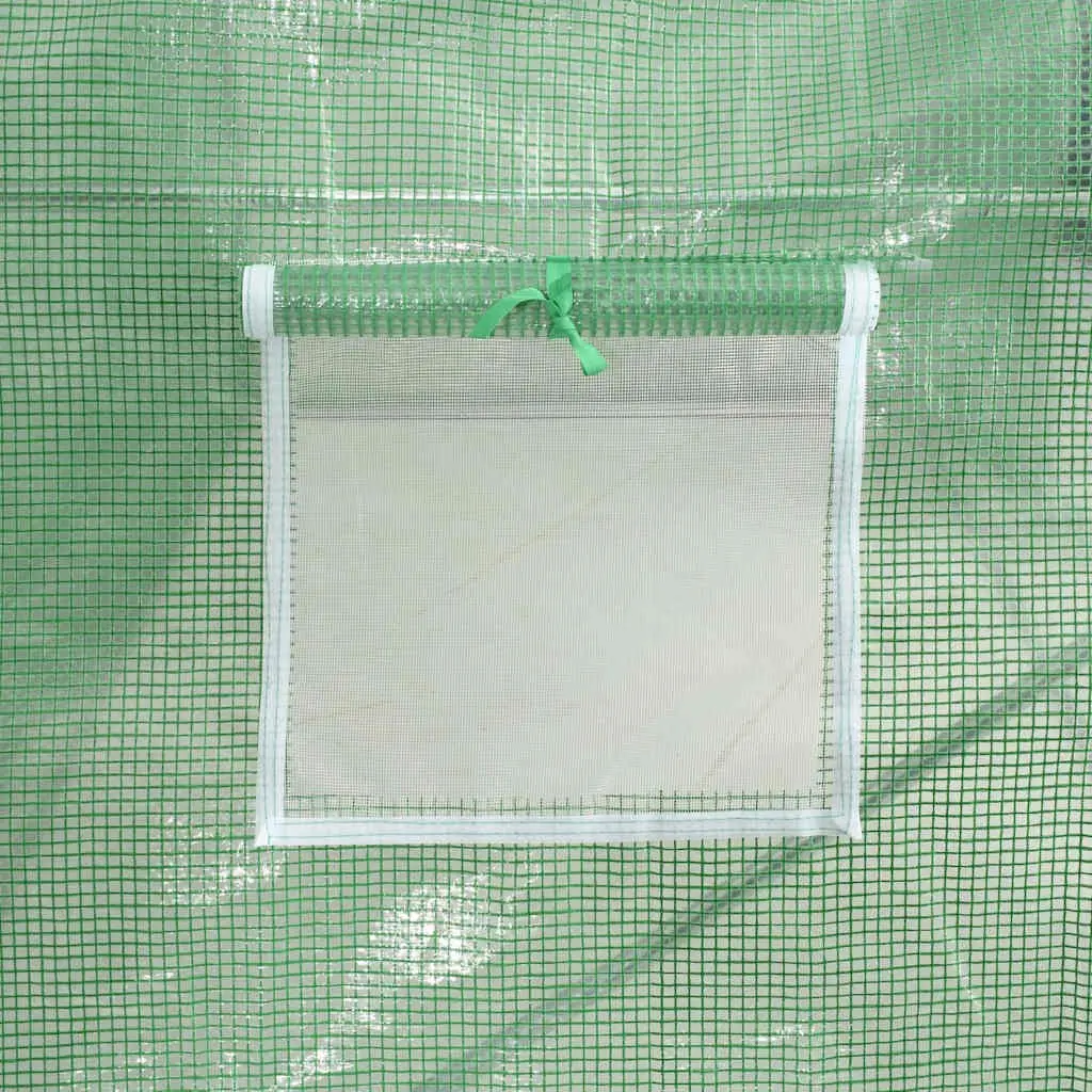 Greenhouse PE Mesh Fabric 450x300x200 cm Green Galvanised Steel Frame
