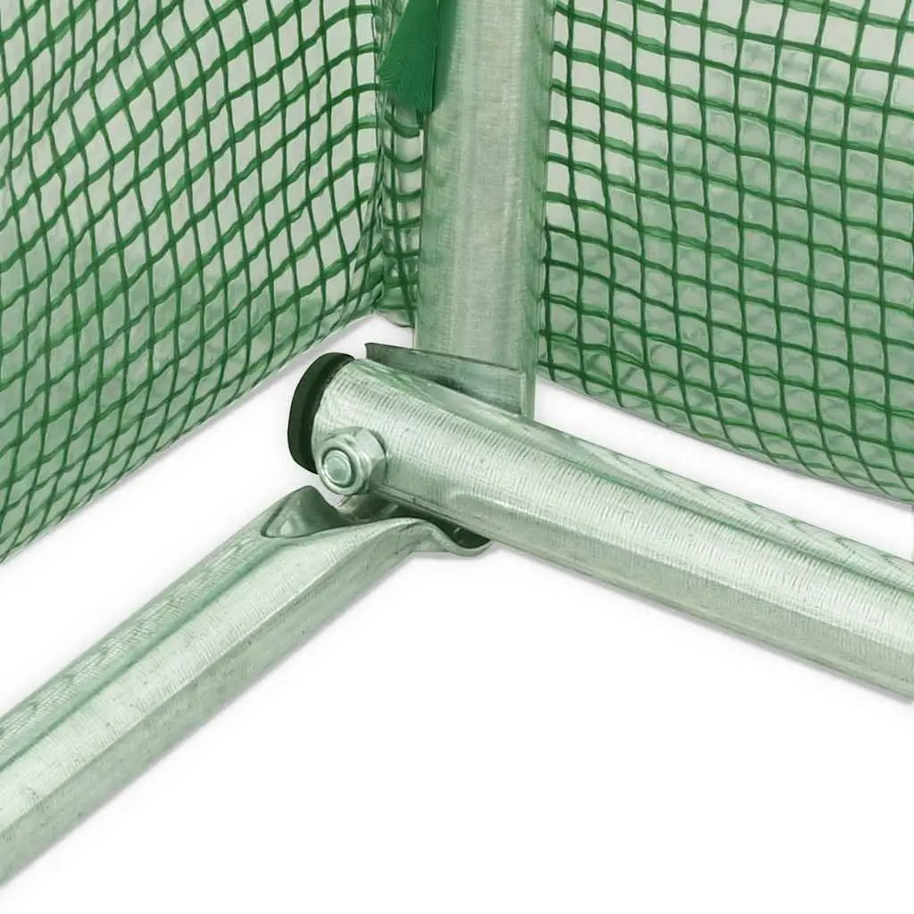 Greenhouse PE Mesh Fabric 450x300x200 cm Green Galvanised Steel Frame