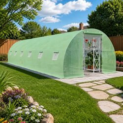 Premium Greenhouse 27 m² with Ventilation Windows