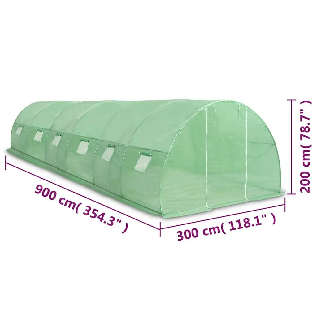 Greenhouse 27 m² with Ventilation Windows