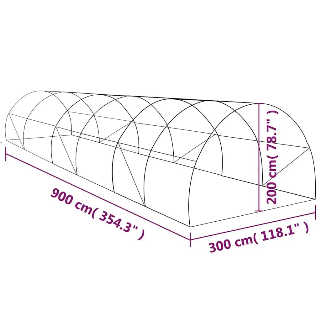 Greenhouse 27 m² with Ventilation Windows