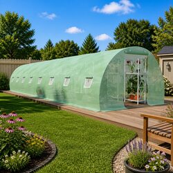 Robust Greenhouse 36 m² with Galvanised Steel Frame