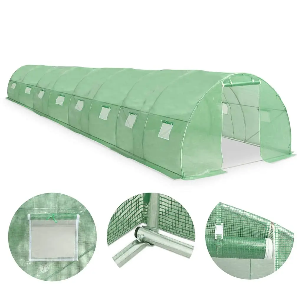 Greenhouse 36 m² with Galvanised Steel Frame