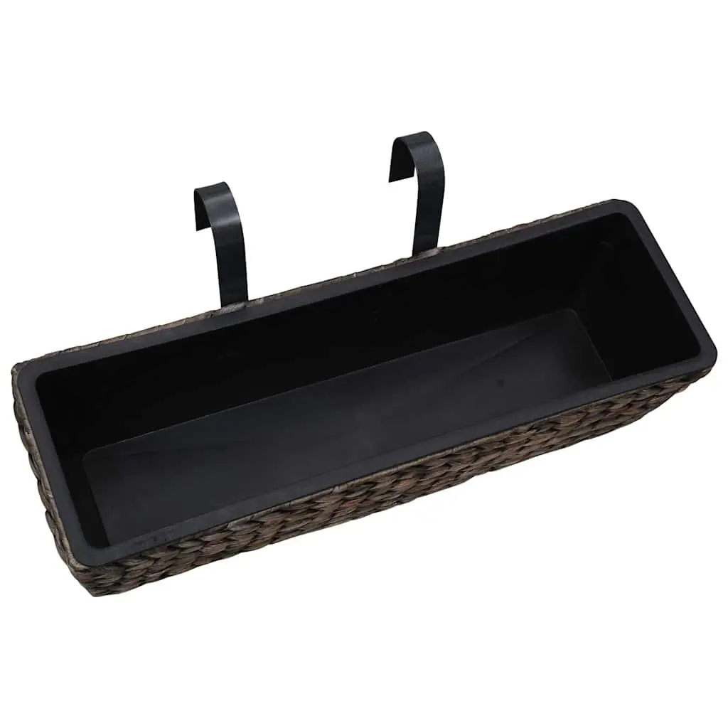 Water Hyacinth Planters 2 Pcs Brown Indoor Plant Pots Removable Containers Set