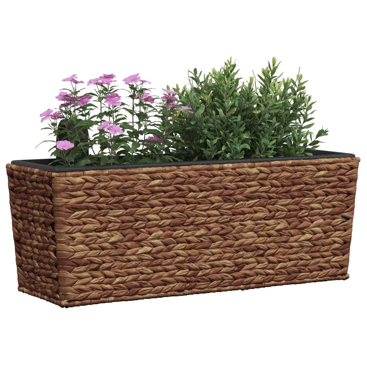 Water Hyacinth Planters 2 Pcs Brown Indoor Plant Pots Removable Containers Set