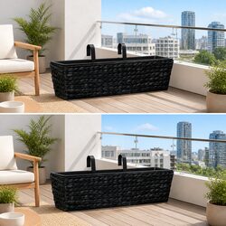 Durable Water Hyacinth Planters Set of 2 Indoor Pots