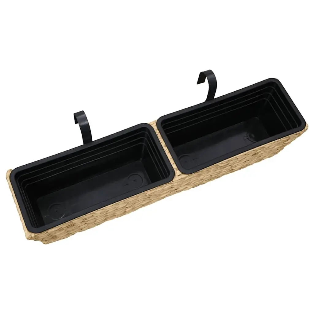 Water Hyacinth Planters Set Brown Indoor Garden Pots Removable Containers