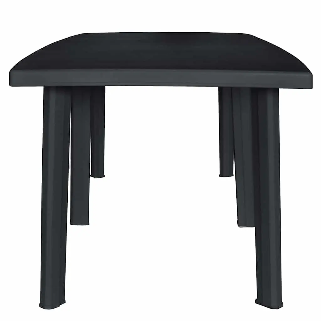 Anthracite Plastic Garden Dining Table