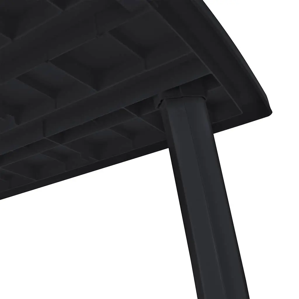 Anthracite Plastic Garden Dining Table
