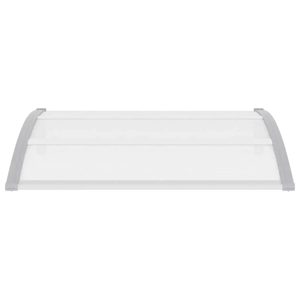 Door Canopy Polycarbonate 120x100 cm Grey Outdoor Awning Shelter