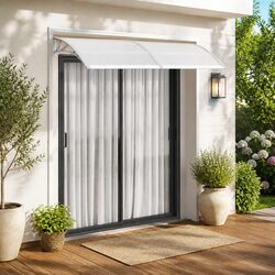 Durable Grey Door Canopy 200x100cm for Weather Protection