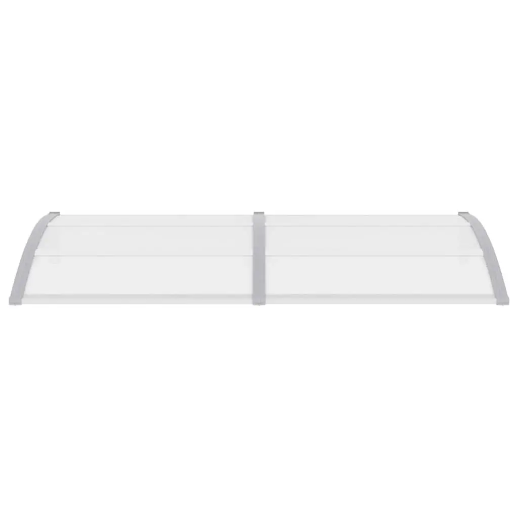 Door Canopy Polycarbonate 200x100cm Grey Outdoor Awning Window Shelter